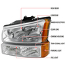 Spec-D Tuning 03-07 Chevrolet Silverado Headlights And Parking Lights, 2LBLH-SIV03-RS 2LBLH-SIV03-RS